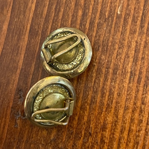 VINTAGE Art Deco Clip On Earrings 🥂 - Picture 2 of 2